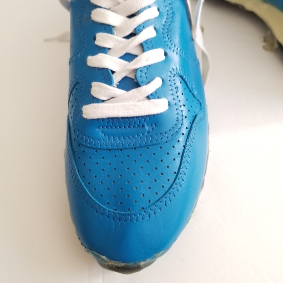 Golden Goose Running Blue Azure Lace Up Leather Sneakers Size 39 - Picture 7 of 13